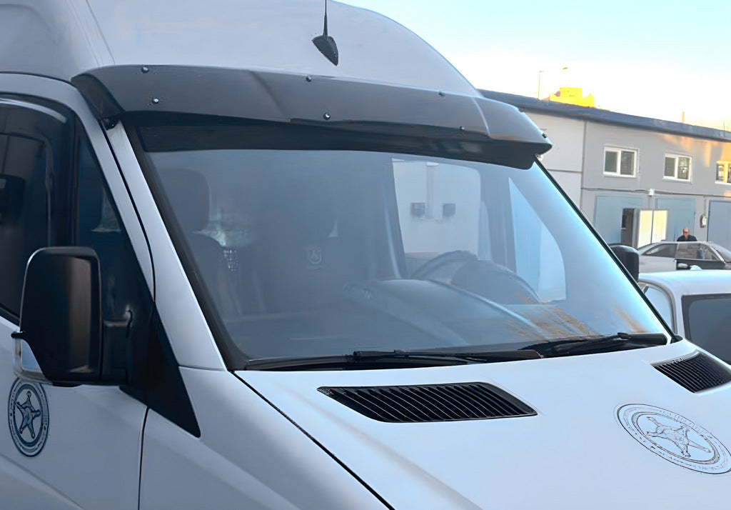 Windshield visor V-3 (black gloss, 5mm) for Mercedes Sprinter W906 2006-2018 - image 1