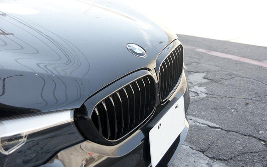 Kidney Grilles 1 Bar (2017-2020, Gloss Black) for BMW 5 Series G30/G31 2017-2023 - image 1