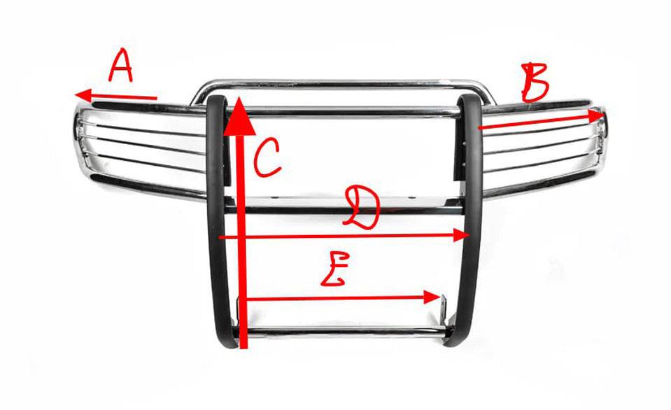 Kangaroo cage A098600 (stainless steel) for Toyota FJ Cruiser - Reelken Auto