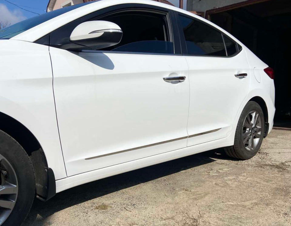 Chrome Door Moldings (4 pcs, Stainless Steel) for Hyundai Elantra (AD) 2015-2020 - image 1