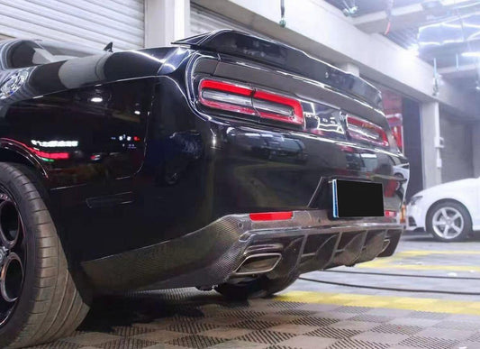 Rear Bumper Diffuser (Carbon) for Dodge Challenger 2008-2023 - image 1