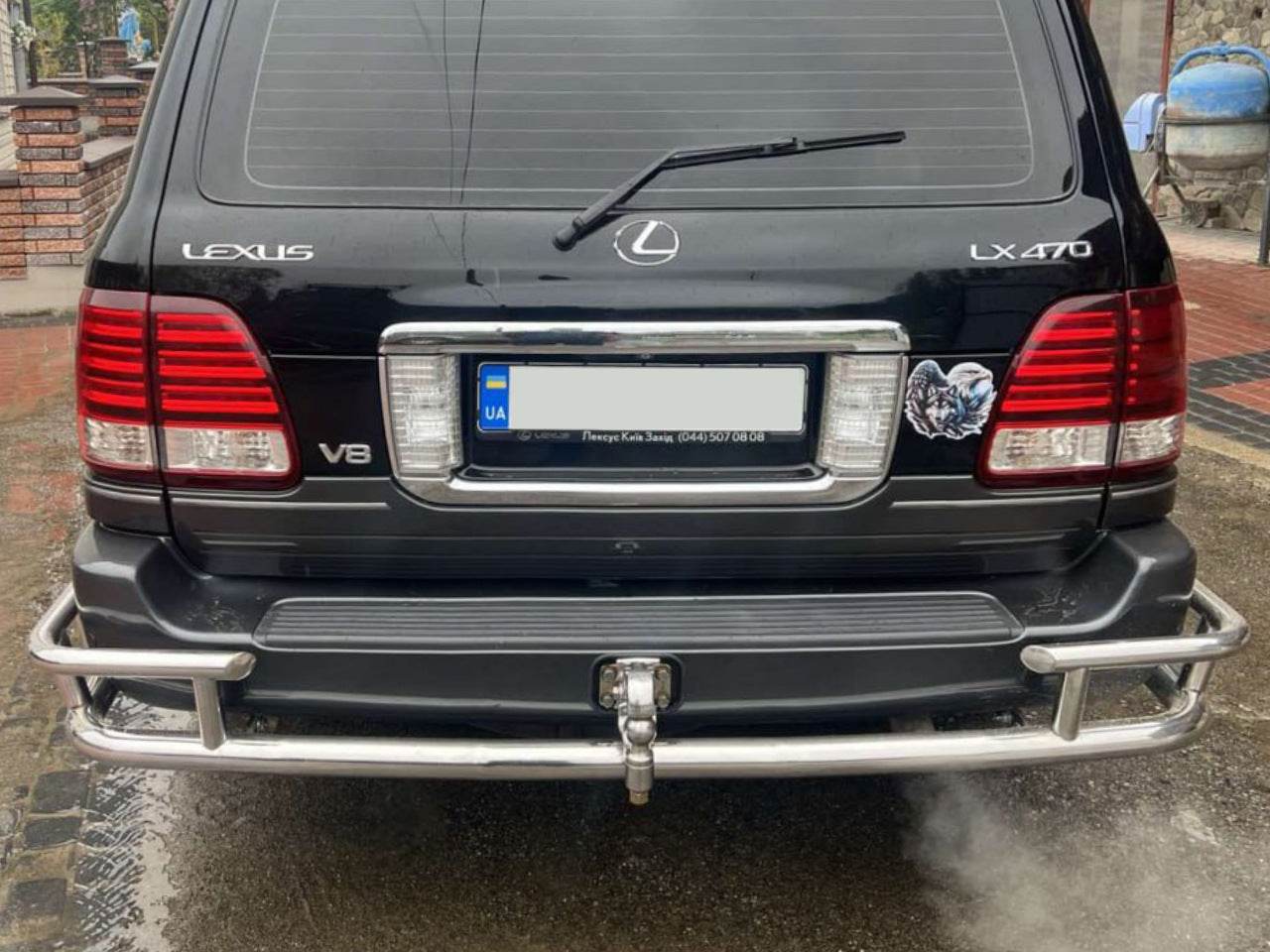 Back protection AK009-15 (stainless steel.) for Lexus LX470 - Reelken Auto