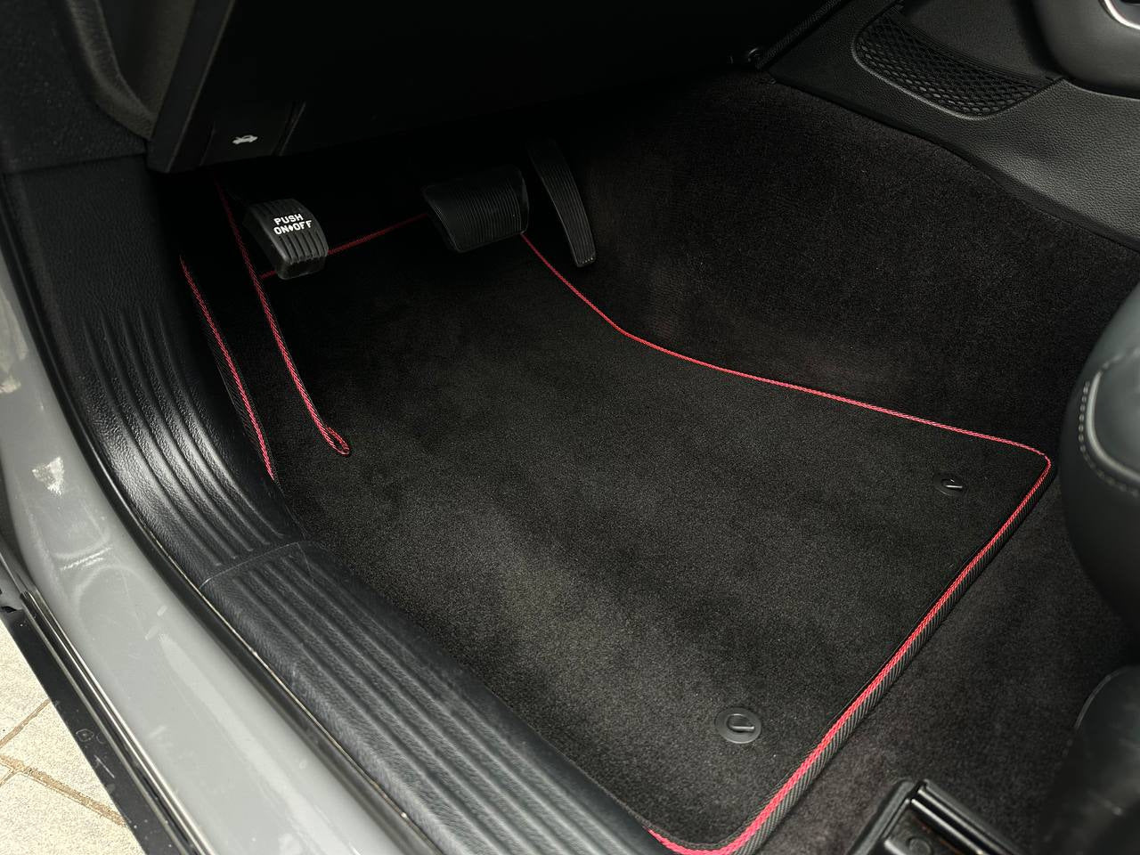 Textile Floor Mats Premium (Coupe, Black) for Dodge Challenger 2008-2023 - image 1