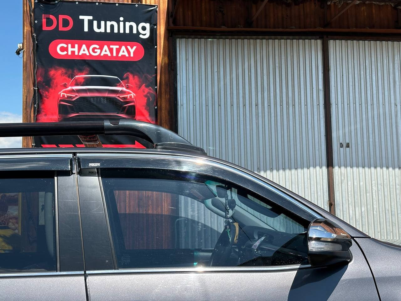 Window deflectors with chrome trim (4 pcs, Niken) for Toyota Hilux 2015- - image 5