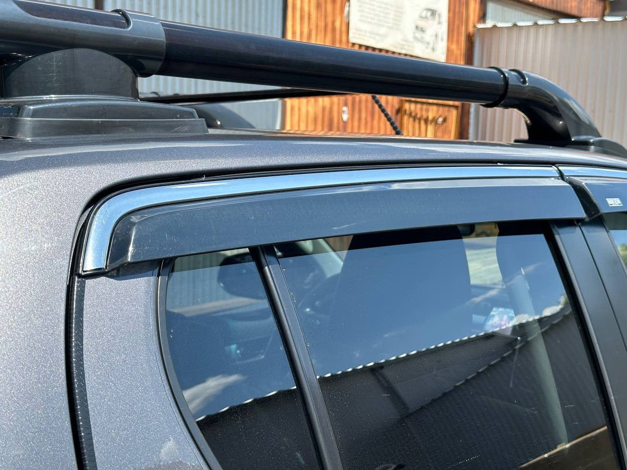 Window deflectors with chrome trim (4 pcs, Niken) for Toyota Hilux 2015- - image 7