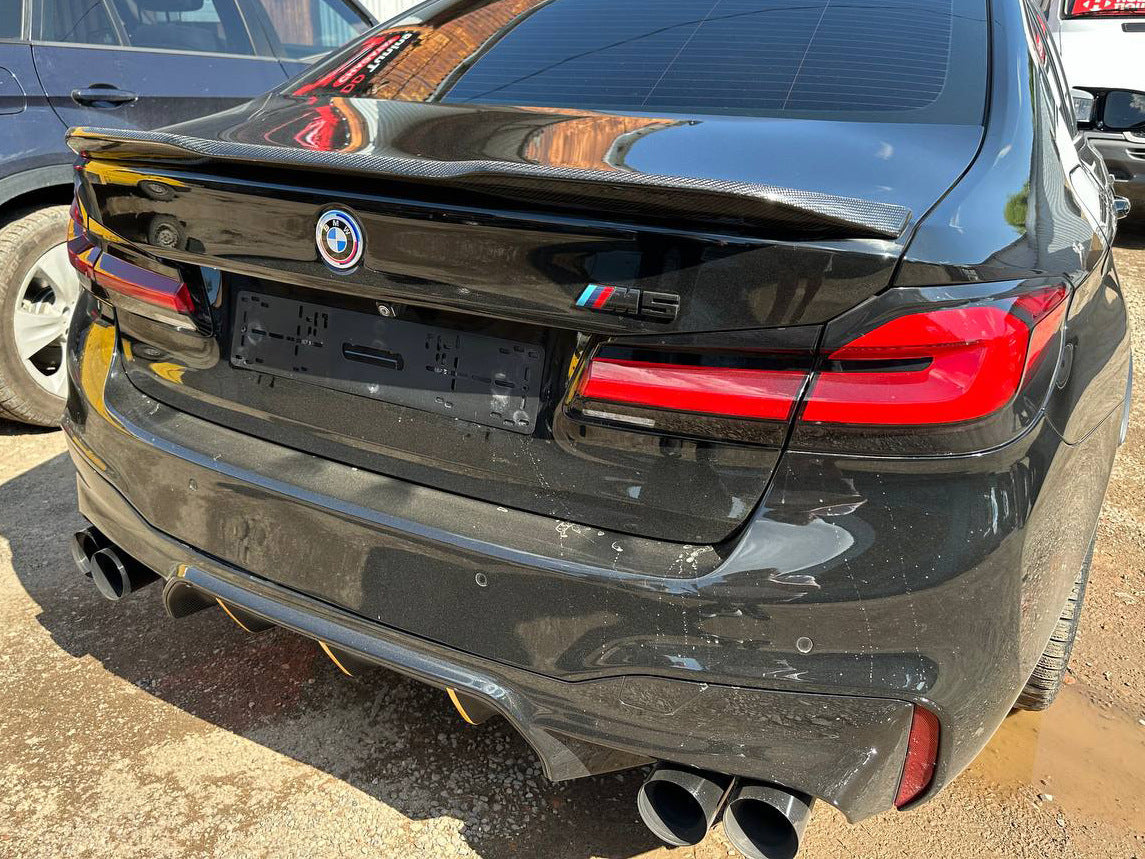 Rear Trunk Spoiler Carbon Fiber V4 (SD) for BMW 5 Series G30/31 2017-2023 - image 6