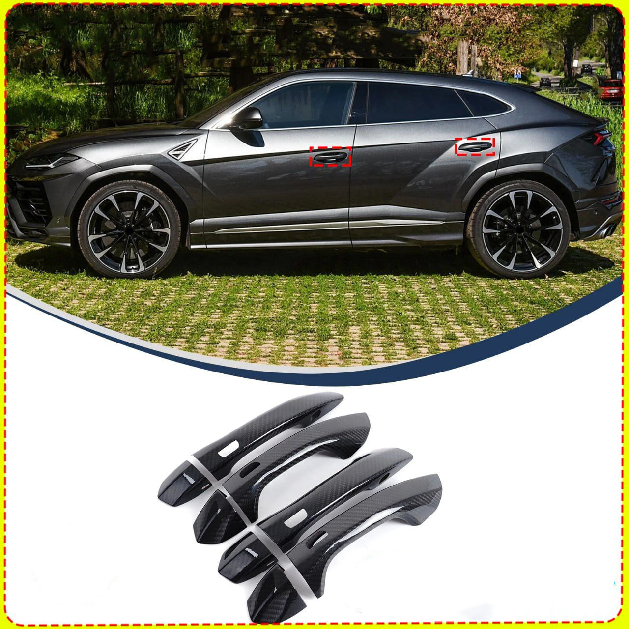 Carbon Door Handle Covers for Lamborghini Urus 2018- - image 1