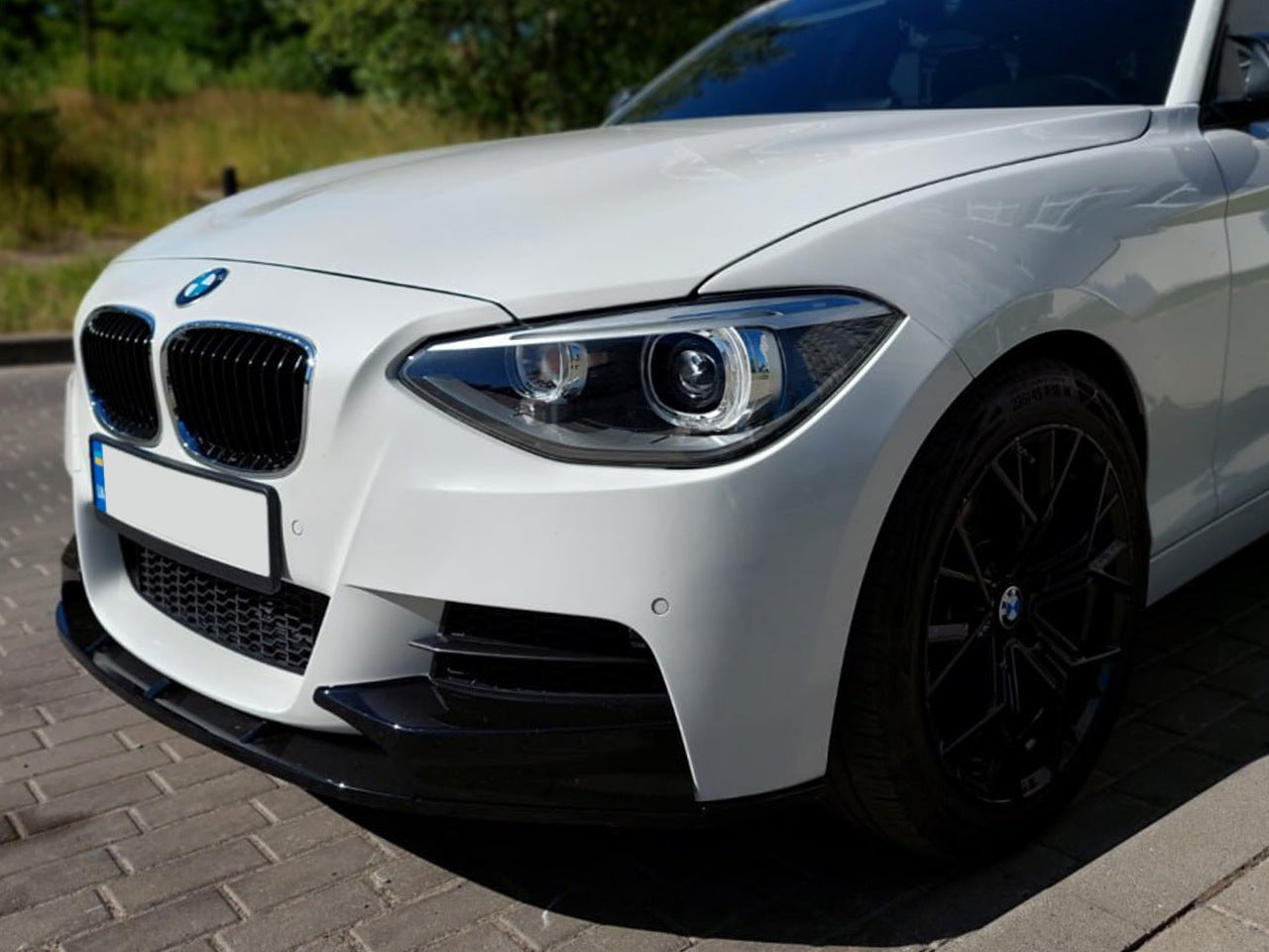 Front Lip DPT V-1 (For M Performance, Gloss Black, 2 pcs) for BMW 1 Series F20/21 2011-2019 - image 5