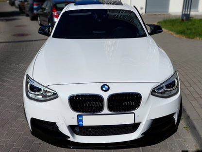 Front Lip DPT V-1 (For M Performance, Gloss Black, 2 pcs) for BMW 1 Series F20/21 2011-2019 - image 1