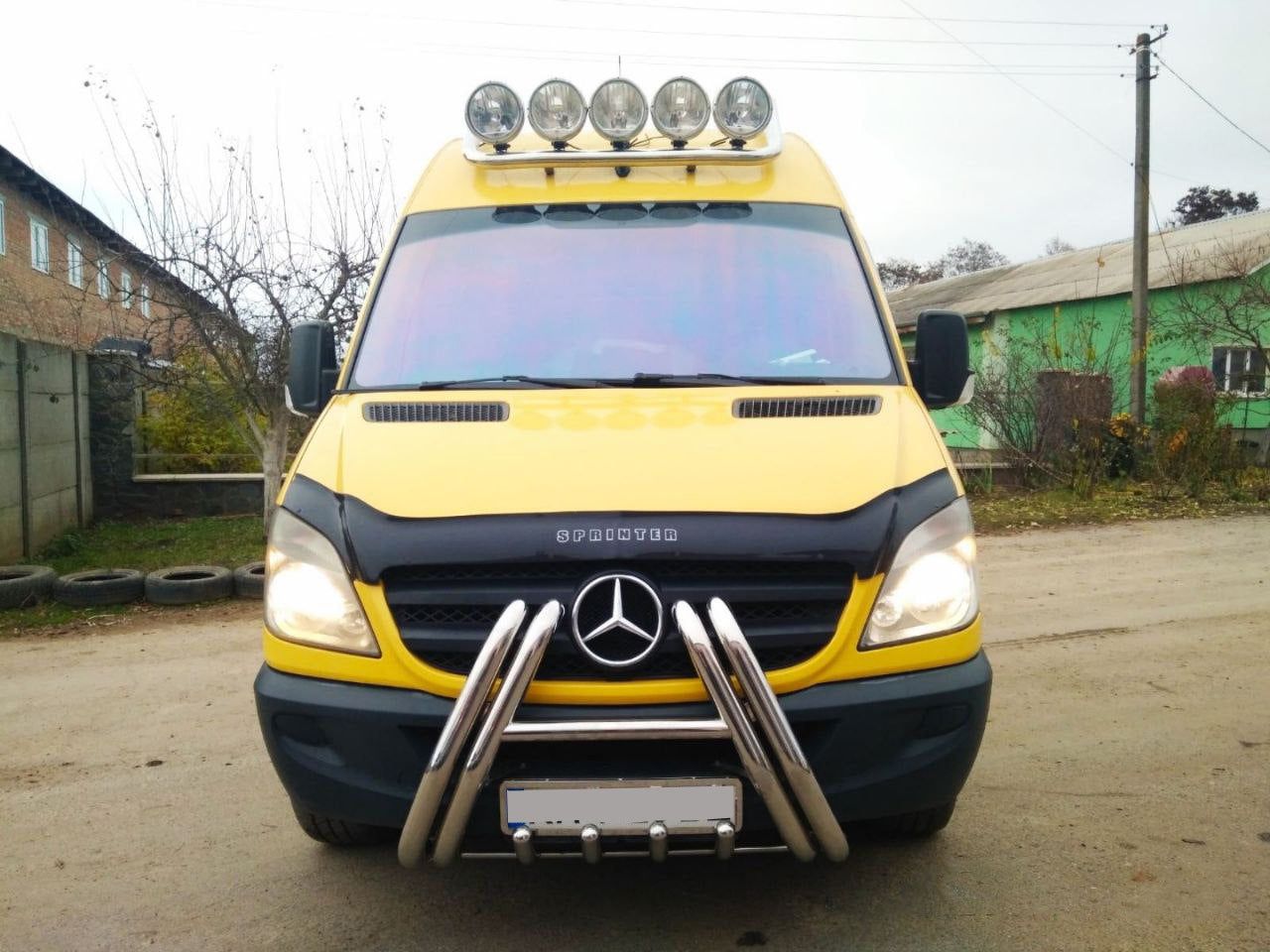 Bull Bar F1-01 (2013-2018, Stainless Steel) for Mercedes Sprinter W906 2006-2018 - image 4