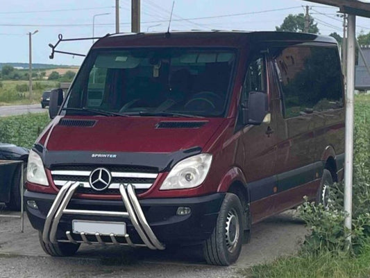 Bull Bar F1-01M (2006-2013, Stainless Steel) for Mercedes Sprinter W906 2006-2018 - image 1