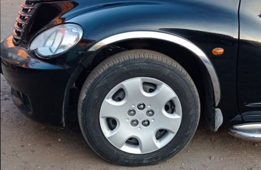 Fender flares (4 pcs, stainless steel) for Chrysler PT Cruiser 2000-2010 - image 2