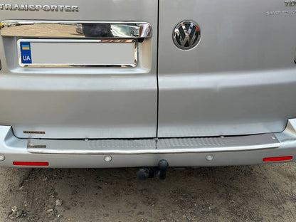 Stainless steel trim above license plate for rear swing doors for Volkswagen T5 2010-2015 - image 4