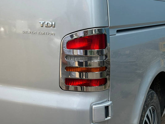 Tail Light Covers (2 pcs, Stainless Steel) for Volkswagen T5 2010-2015 - image 2