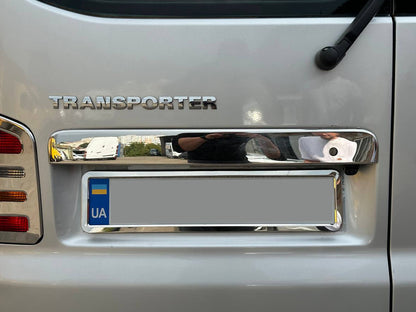 Stainless steel trim above license plate for rear swing doors for Volkswagen T5 2010-2015 - image 8