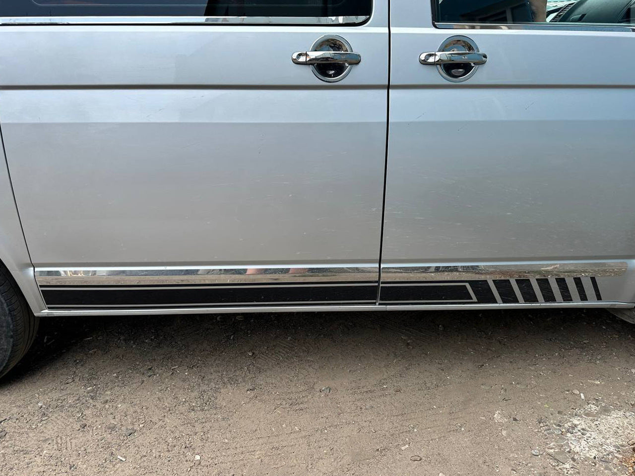 Door Moldings Stainless Steel Chrome for Volkswagen T5 2010-2015 - image 11