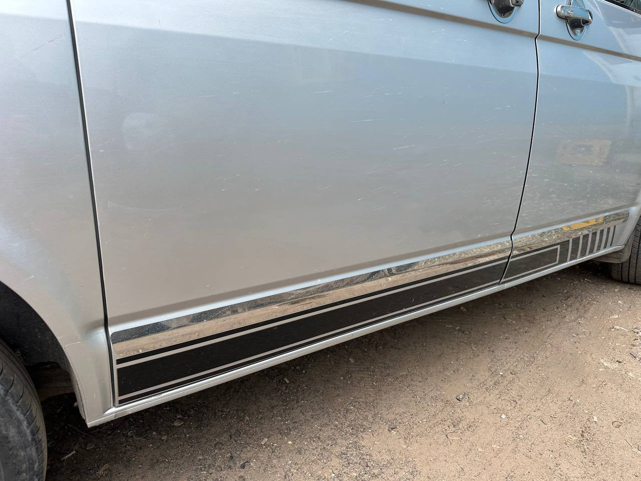 Door Moldings Stainless Steel Chrome for Volkswagen T5 2010-2015 - image 9