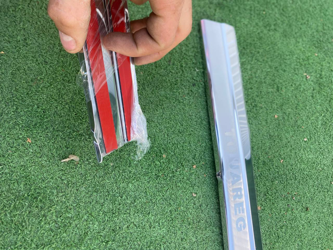 Clearance Door Sill Protectors Carmos V2 (4 pcs, Stainless Steel) for Volkswagen Touareg 2010-2018 - image 5