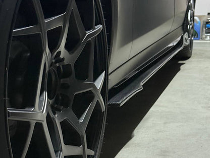 Side Skirts (2016-2019, Carbon) for Mercedes E-сlass W213 2016-2023 - image 1