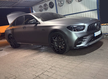 Front Bumper Lip Spoiler (for AMG-Line 2020-2023, Carbon) for Mercedes E-сlass W213 2016-2023 - image 7