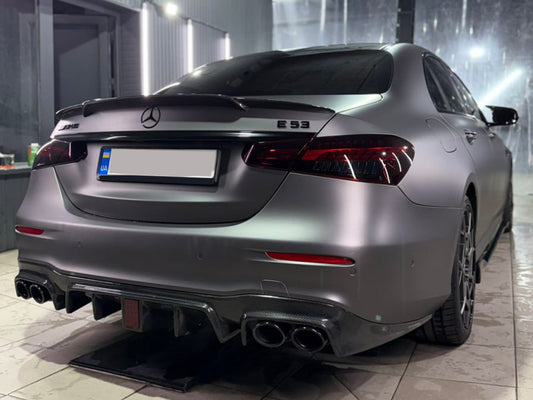 Rear Bumper Diffuser for E63 AMG 2020-2023, Carbon for Mercedes E-сlass W213 2016-2023 - image 1