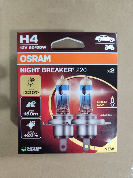 Osram H4 60/55W Night Breaker Laser +220% Headlight Bulb - image 1