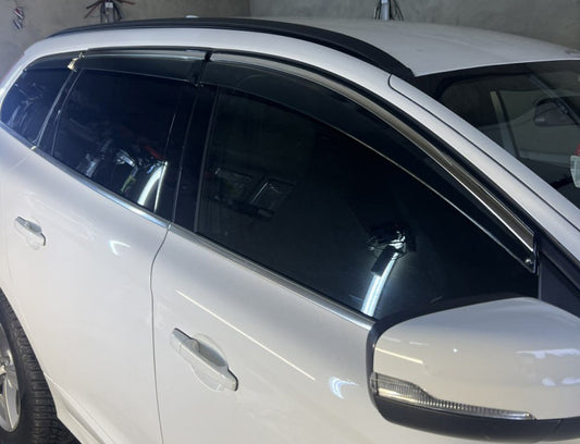 Window Deflectors with Chrome Trim Niken Luxury (6 pcs) for Volvo XC60 2009-2017 - image 1