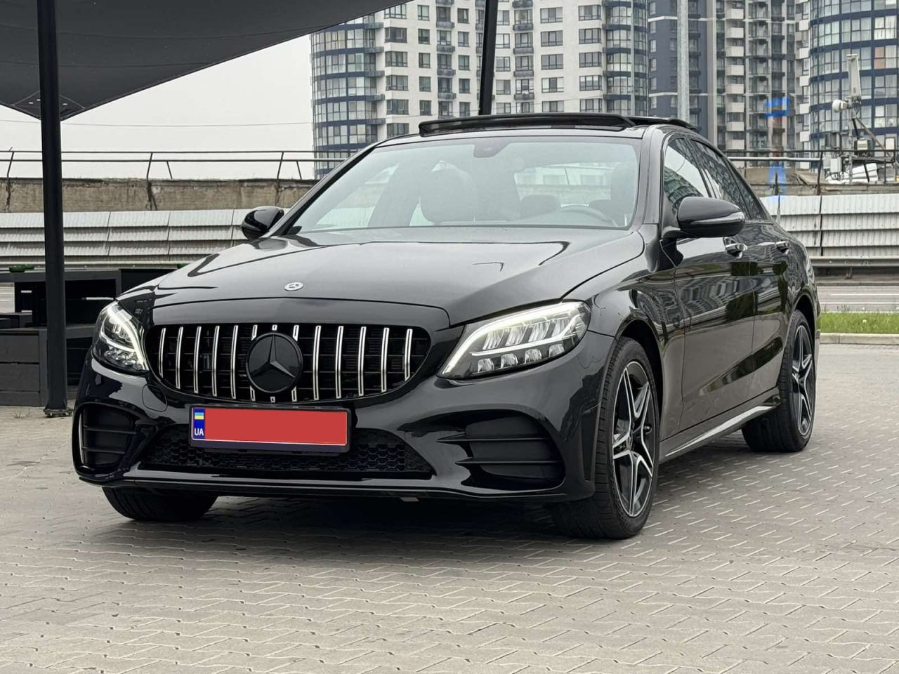 Front bumper assembly (AMG Line 2018-2021) for Mercedes C-сlass W205 2014-2021 - image 1