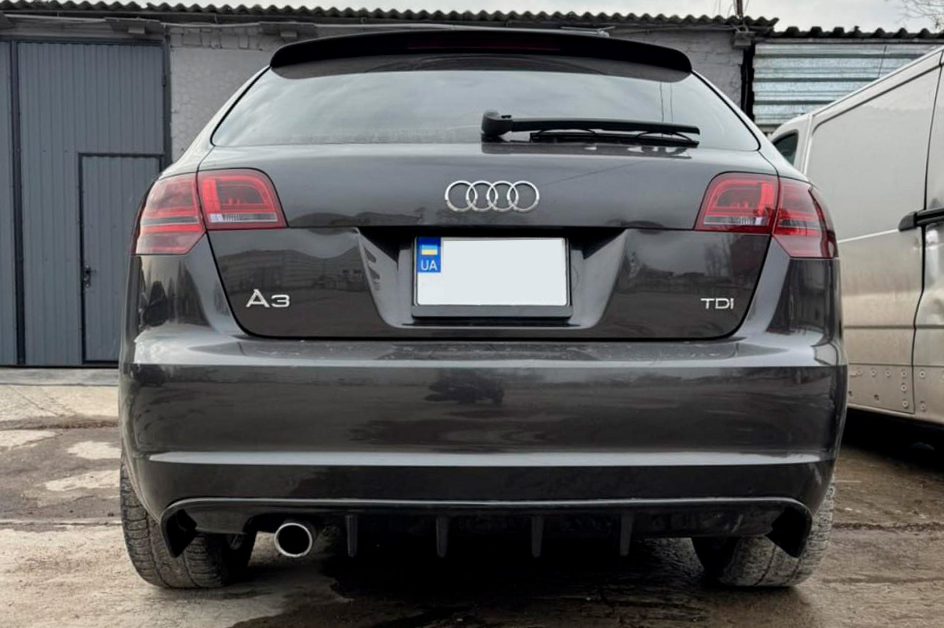 Rear Diffuser DPT (2008-2010, Gloss Black) for Audi A3 2003-2012 - image 1