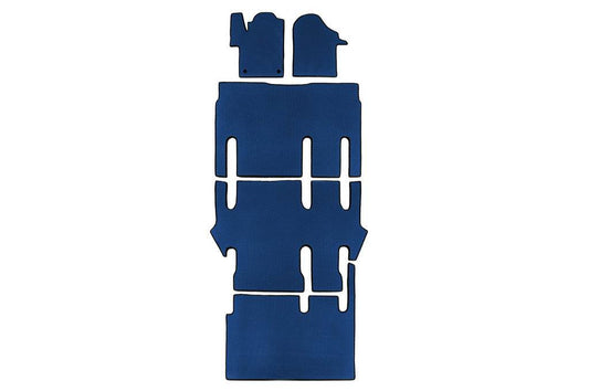 EVA V-class mats, ExtraLong 2 side (Pick-up only, full interior, Blue) for Mercedes Vito / V-class W447 2014↗ year - Reelken Auto