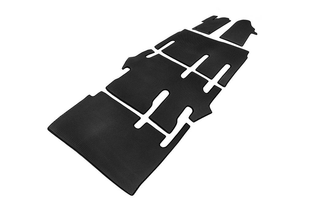 EVA V-class mats, ExtraLong 2 side (Pick-up only, full interior, Black) for Mercedes Vito / V-class W447 2014↗ year - Reelken Auto