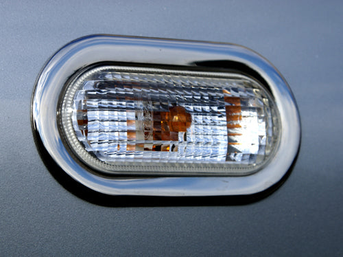 Turn Signal Trim (2 pcs, Stainless Steel) for Seat Leon 2005-2012 - image 1