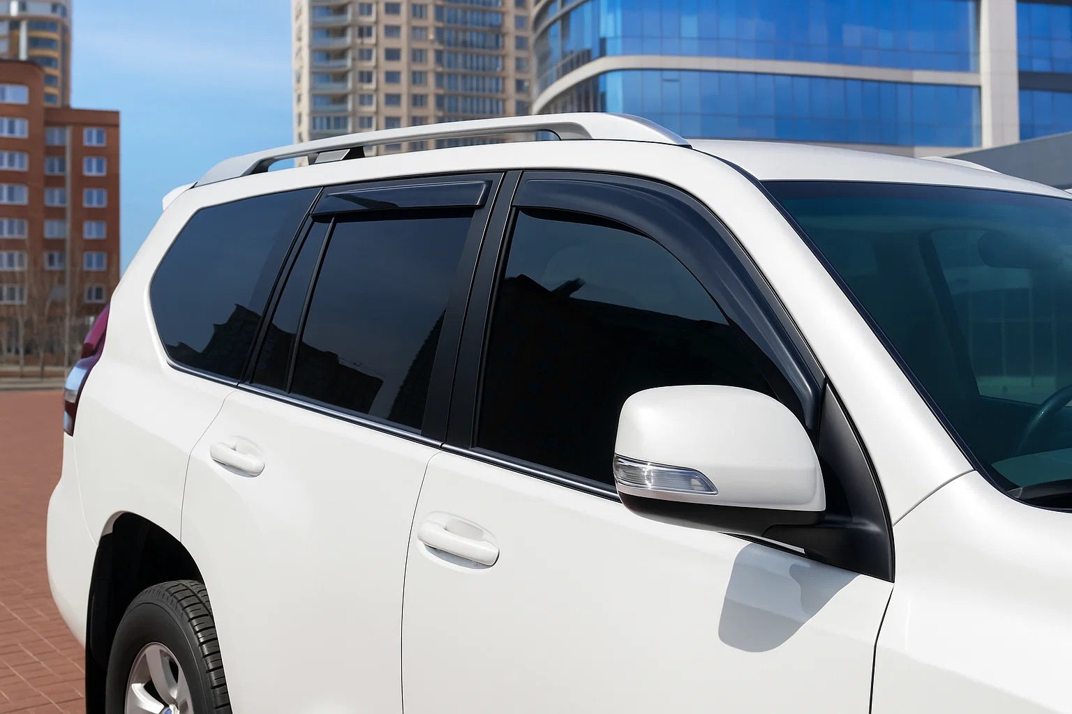 Window Deflectors (4 pcs, HIC) for Toyota Land Cruiser Prado 120 2002-2009 - image 1