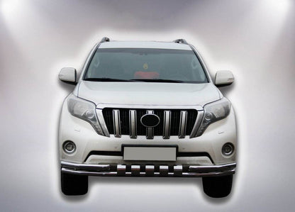 Front protection F3-31 (stainless steel) for Toyota Land Cruiser Prado 150 - Reelken Auto