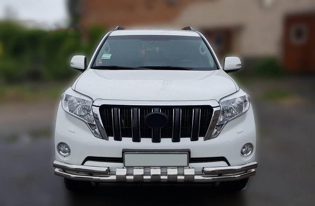 Front protection F3-31 (stainless steel) for Toyota Land Cruiser Prado 150 - Reelken Auto