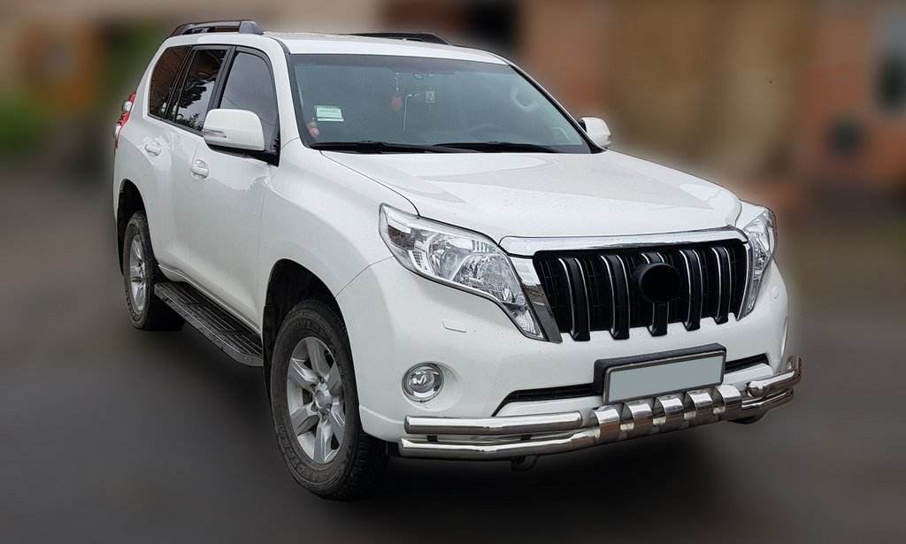 Front protection F3-31 (stainless steel) for Toyota Land Cruiser Prado 150 - Reelken Auto