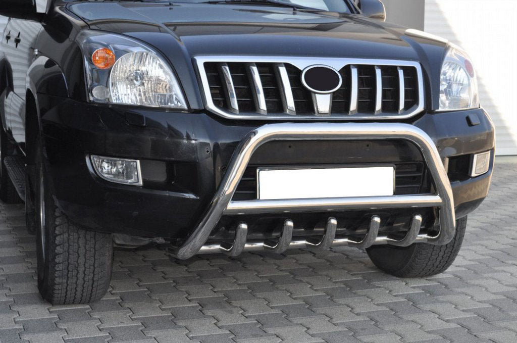 Low Bull Bar WT003 (Stainless Steel) for Toyota Land Cruiser Prado 120 2002-2009 - image 1