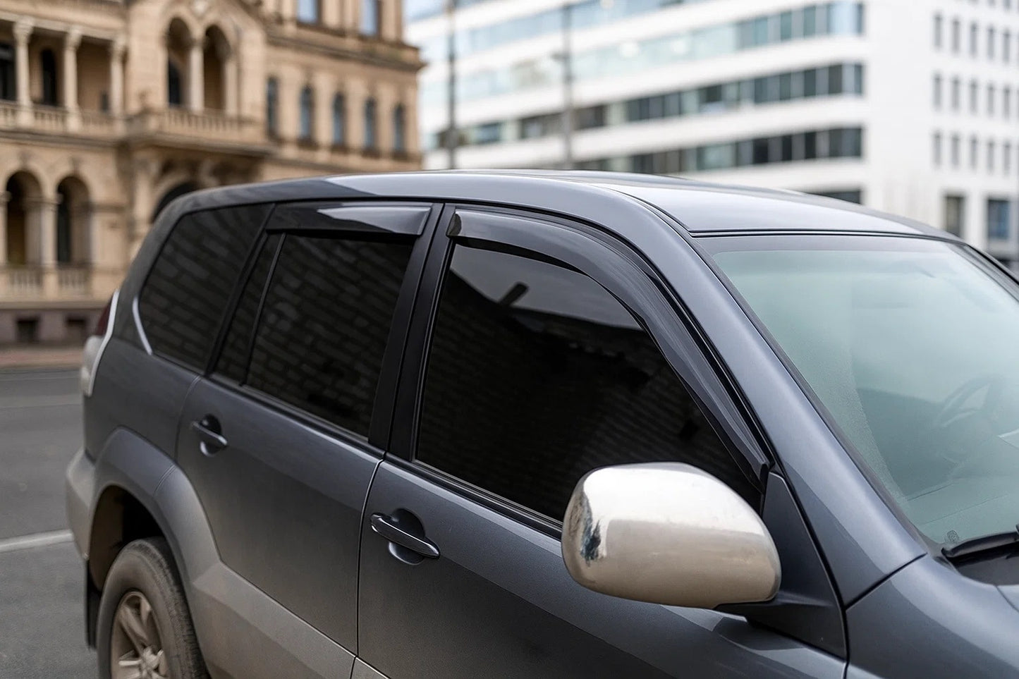 Window Deflectors (4 pcs, HIC) for Toyota Land Cruiser Prado 120 2002-2009 - image 2