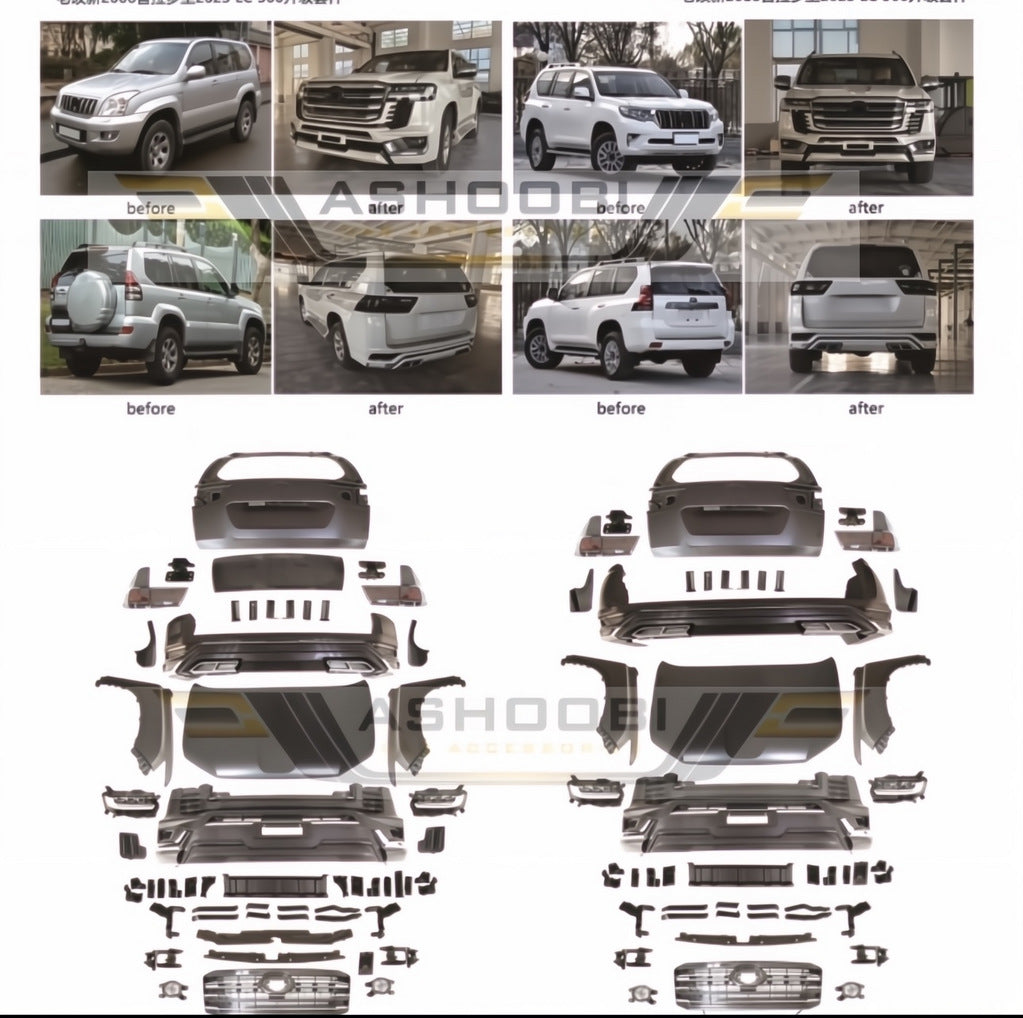 Facelift Body Kit to LC 300 for Toyota Land Cruiser Prado 120 2002-2009 - image 1
