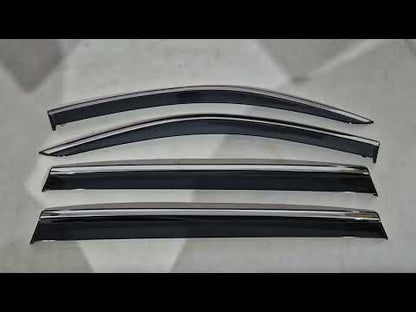Window Deflectors with Chrome Trim Niken Luxury (4 pcs) for Mercedes GL/GLS сlass X166 2012-2019 - video 1