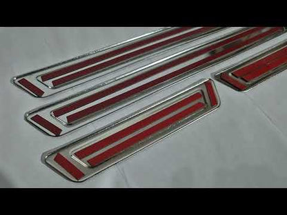 Universal Door Sill Protectors BMW M Performance V-1 (4 pcs, stainless steel) for BMW - video 1