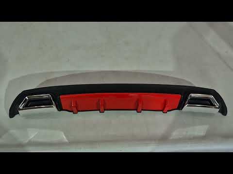 Universal rear diffuser DPT V-5 (ABS) (red + black gloss) - image 1