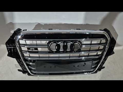 Front Grille SQ-Style (2011-2015, black with chrome) for Audi Q3 2011-2019 - video 1