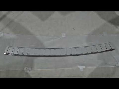 Rear Bumper Protector Carmos Stainless Steel Gloss for Porsche Cayenne 2010-2017 - video 1