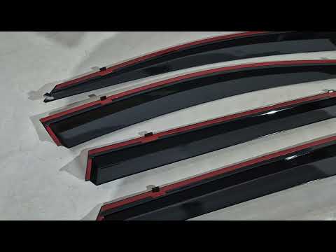 Window Deflectors with Chrome Trim Niken Luxury (4 pcs) for Kia Sorento III UM 2014-2020 - video 1