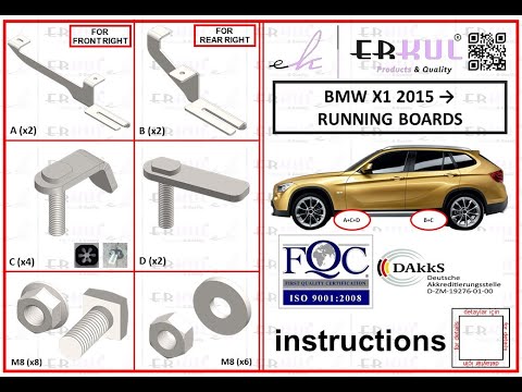 Side Steps Tayga Black (2 pcs, Aluminum) for BMW X1 F-48 2015-2022 - video 1
