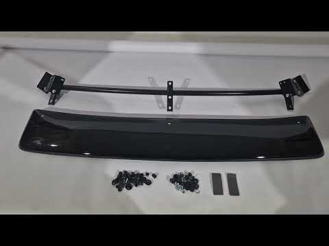Windshield Visor (black gloss, 5mm) for Nissan NP300 1999-2015 - video 1
