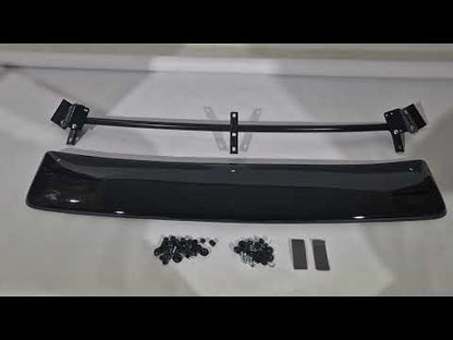 Windshield Visor (black gloss, 5mm) for Nissan NP300 1999-2015 - video 1