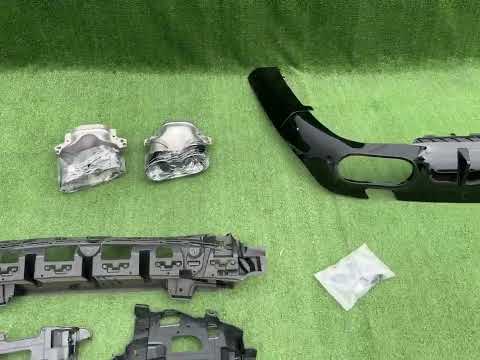 Rear diffuser with exhaust tips (GT53 Design) for Mercedes CLS C257 2018- - video 1