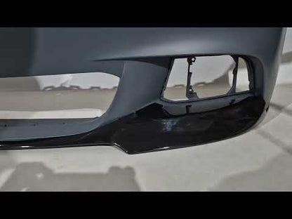 Front Bumper Lip DPT V-3 (For M-Performance, Gloss Black) for BMW 5 Series F10/F11 2010–2016 - video 3
